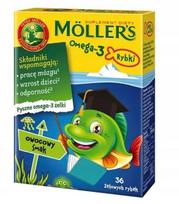 Omega-3 vaisių žuvies guminukai Mollers, 36 vnt.