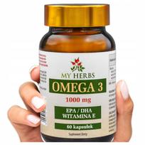 Omega 3 1000mg EPA/DHA su vitaminu E, 60 kapsulių