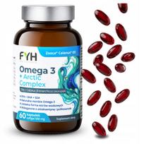 Maisto papildas FYH Omega 3+ Arctic Complex 500mg 60 kapsulių su natūraliu astaksantinu
