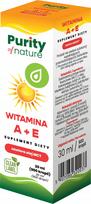 Vitaminų A+E lašai 30 ml aliejuje MCT, akims ir odai, 180 porcijų
