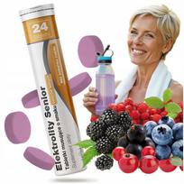 Elektrolitai SENIOR be cukraus, 24 putojančios tabletės, natris, kalis, magnis, vitaminai