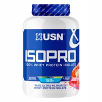 Išrūgų baltymų izoliatas IsoPro 900 g, braškių skonio