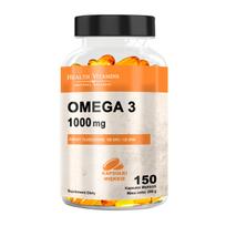 Omega 3 1000mg kapsulės HEALTH VITAMINS, 150 dienų, EPA DHA, LOW TOTOX