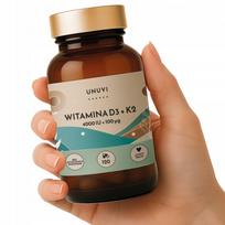 Maisto papildas UNUVI VITAMIN D3 + K2 MK7 4000 IU FORTE, 120 kapsulių