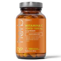 Maisto papildas HERB VITAMIN C FORTE+ 1000 mg su cinku 10 mg, 100 kapsulių, su bioflavonoidais
