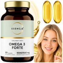 Maisto papildas Omega 3 FORTE trigliceridai 1000/500 mg EPA DHA, 80 kaps.