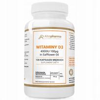 Vitaminas D3 Forte 4000IU Alto Pharma 120 kapsulių Softgel