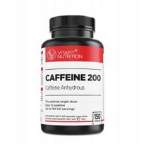 Kofeino kapsulės VITAFIT 200mg 150 vnt.
