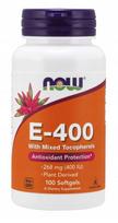 Maisto papildas Now Foods Vitamin E-400 su mišriais tokoferoliais, 100 kapsulių
