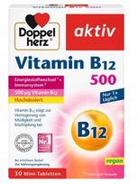 Maisto papildas Doppelherz active Vitamin B12 500, 30 tabletžių