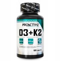 Maisto papildas Proactive D3+K2 2000iu, 120 tablečių