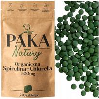 Spirulina ir chlorella ekologiškos tabletės 500mg, 240 vnt.