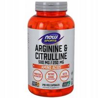 Maisto papildas Now Foods L-arginine L-citrulline kapsulės 240 vnt.