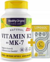 Maisto papildas Healthy Origins Vitamin K2 MK7 su natto, 100 mcg, 180 kaps.