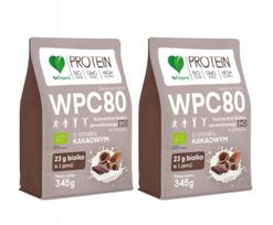 Baltyminiai milteliai BeOrganic WPC 80 BIO, kakavos, 2 vnt.