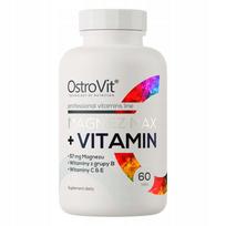 Maisto papildas OstroVit Magnesium MAX su vitaminu C, E, B12, biotinu ir niacinu, 60 tablečių
