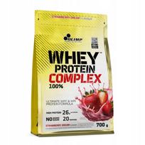 Išrūgų baltymų kompleksas Olimp Whey Protein Complex 100% 700g braškių
