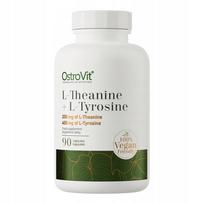 Aminorūgštys OstroVit L-Theanine 200 mg + L-Tyrosine 400 mg VEGE 90 kaps.