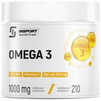Maisto papildas OMEGA 3 1000 mg 210 kapsulių, EPA, DHA, vitaminas E, INSPORT