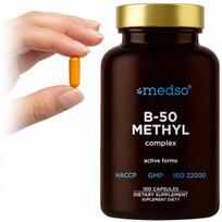 Vitaminų B kompleksas Methyl B-50 TMG, nervų sistemai, širdžiai, 100 kapsulių