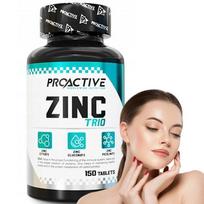 Maisto papildas ZINC complex RESISTANCE plaukams, odai, nagams Proactive Zinc TRIO, 150 tabl.