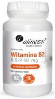 Vitaminas B2 R-5-P (riboflavinas) 40 mg, 100 Vege tablečių, Aliness