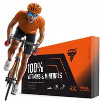 Maisto papildas TREC ENDURANCE 100% VITAMINS & MINERALS 60 kapsulių, su vitaminu C, magniu ir cinku