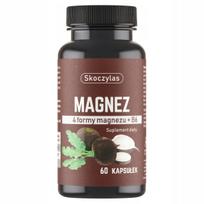 Maisto papildas SKOCZYLAS 4 formų magnis, vitaminas B6, juodųjų ridikų kompleksas, 60 kaps.