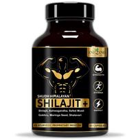 End2End Nutrition Pure Himalayan Shilajit/Shilajeet with Ashwagandha, Gokhru & Safed Musli for Strength, Stamina, Energy and Muscle Gain – 60 Ca