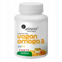 Maisto papildas Aliness VEGAN OMEGA-3 FORTE DHA 500 mg, 60 kapsulių