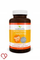 Maisto papildas Medverita Curcumin + Piperine, 120 kapsulių