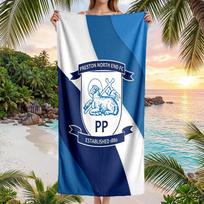 Preston North End futbolo paplūdimio rankšluostis Minkštas mikropluošto vasaros rankšluostis Greitai džiūstantis sugeriantis rankšluostis paplūdimiui, baseinui, kelionėms 70cmx140cm(27x55inch)