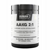 Arginino AAKG 2:1 milteliai 400g, citrinų skonio, Human Protect