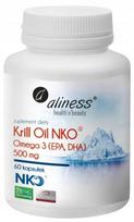 Maisto papildas krilių aliejus NKO Omega 3, 60 kapsulių, Aliness, su fosfolipidais ir astaksantinu