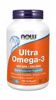 Maisto papildas NOW Foods Ultra Omega-3 1000mg EPA DHA, 180 kapsulių