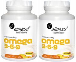 Maisto papildas Aliness OMEGA 3-6-9 DHA EPA, 90 kapsulių, 2 vnt.