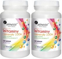 Multivitaminai ALINESS 100% Complex, 2 x 120 tablečių