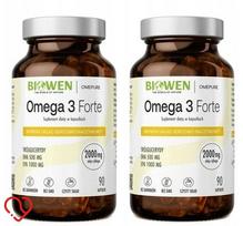 Maisto papildas Biowen Omega 3 FORTE DHA ir EPA su vitaminu E, 90 kapsulių