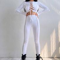 Spice Girl style strap hollow set, slim-fitting short top + high-waisted leggings two-piece set, in stock. S balta