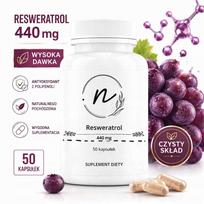 Maisto papildas Resveratrol 440 mg NaturePro, 50 kapsulių