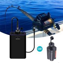A74E-Elektrinio ritės akumuliatoriaus maitinimo laidas Daiwa Tanacom Seaborg Leobritz Beastmaster Shimano-Žvejybos įranga Nerūdijantis laidas NONE juoda