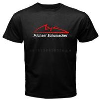New Michael Schumacher Logo Schumi Racinger Legend Unisexs Black Tshirt Size S5xl Tee Shirts Casual Short Sleeve 4XL black