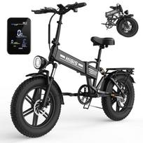 OOKTEK Electric Bicycle 1000W 20 -48V 15Ah-50km/h-Adult Electric Mountain Bike-Folding Fat Bike, Range 50km-150kg-E20 Black