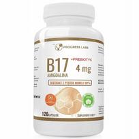Maisto papildas VITAMIN B17 4MG su prebiotiku AMYGDALIN 120 kapsulių PROGRESS LABS