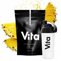 Baltymų papildas Raypath VITA SHAKE milteliai 600 g, ananasų skonio, su plaktuve