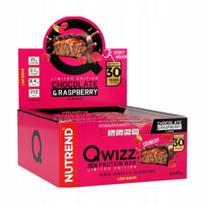 Baltyminis batonėlis NUTREND Qwizz 24x60g šokolado ir aviečių, 21g baltymų