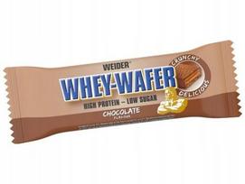 Baltyminiai batonėliai Weider 32% Whey-Wafer, šokoladiniai, 12 vnt.