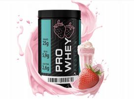 Išrūgų baltymai DFN Dynafit Pro Whey Protein 300g, braškių skonio