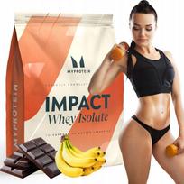 Baltymų izoliato milteliai MYPROTEIN IMPACT WHEY ISOLATE WPI 840g, šokolado ir bananų skonio