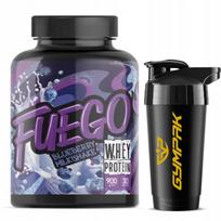 Išrūgų baltymų koncentratas FUEGO Whey Protein 900 g, uogų skonis, su plaktuve